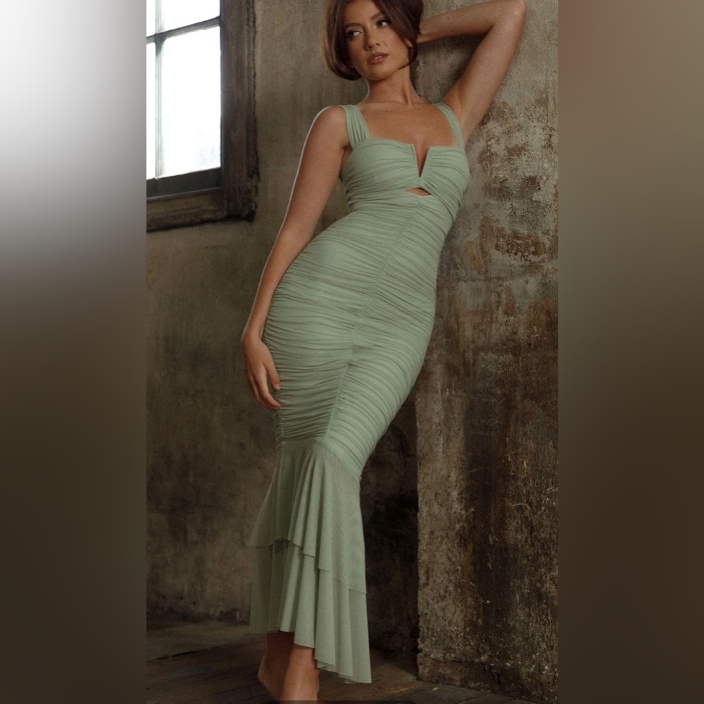 Green mermaid dress